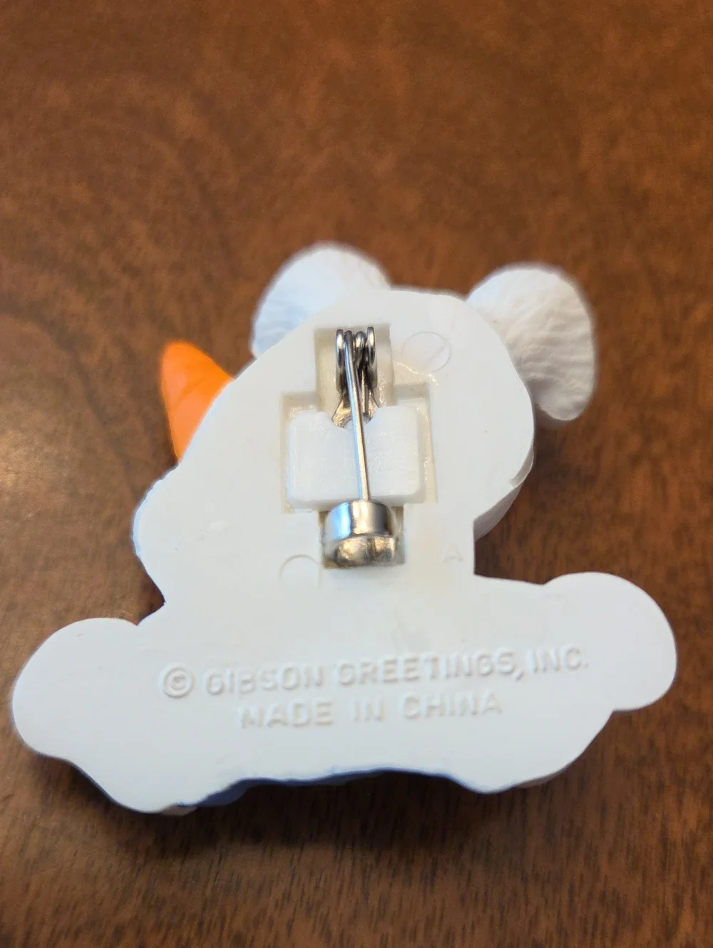 Cute Bunny with Carrot Pin/ Brooch By Gibson Greetings Inc